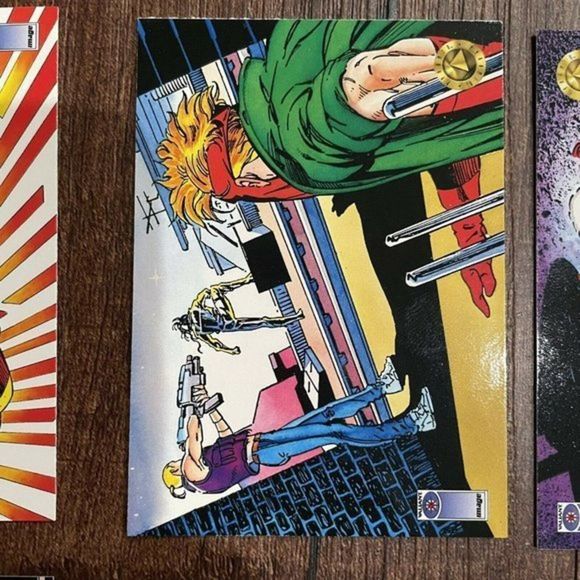 1993 Upper‎ Deck VALIANT ERA Lot of 9 SERIES 1 DEATHMATE COMICS TRADING CARDS - Picture 7 of 11